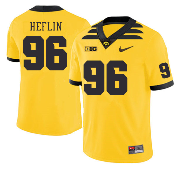 Iowa Hawkeyes #96 Jack Heflin College Football Jerseys Stitched Sale-Gold